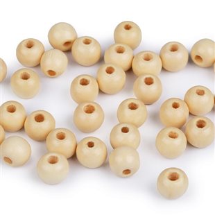 Drevené korálky 10mm prírodné - 10ks